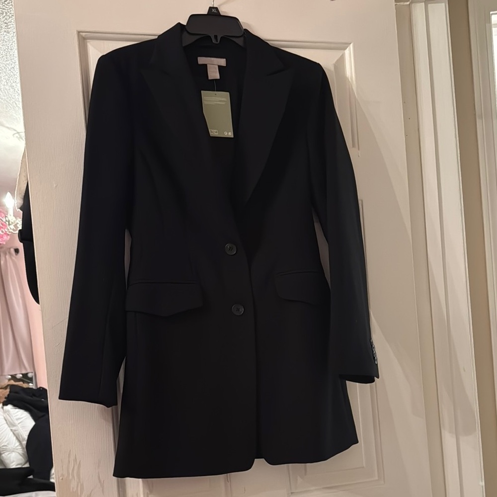 Classic Black Women's Longline Blazer
